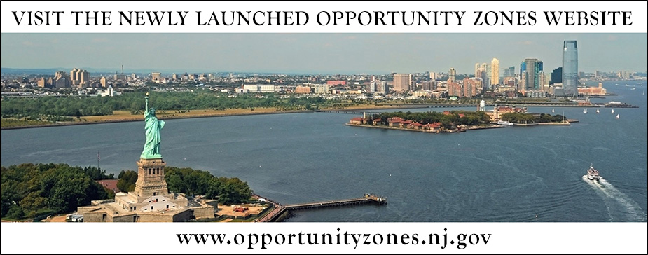 arial shot of Ellis Island and Jersey City